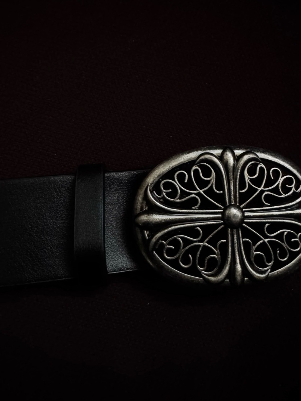 Chrome Hearts Inspired Leather Belt